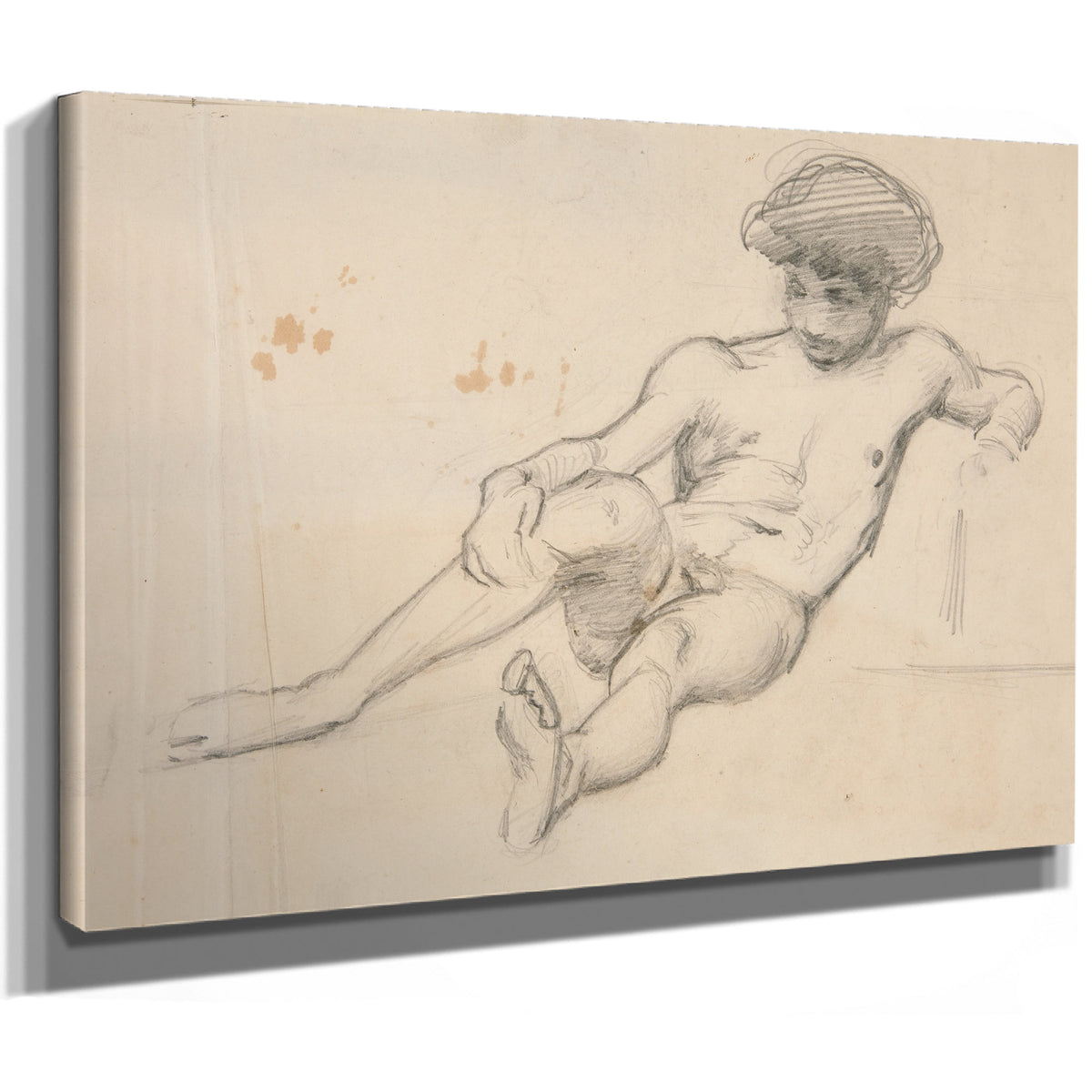 Reclining Nude Figure By John Singer Sargent