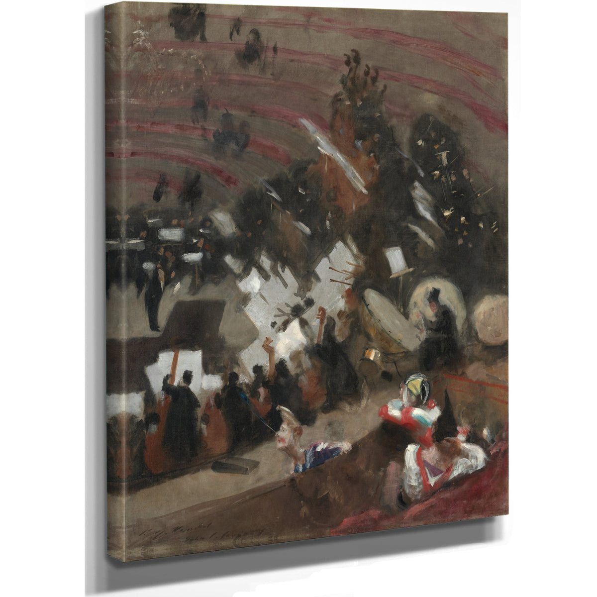Rehearsal the Pasdeloup Orchestra the By John Singer Sargent