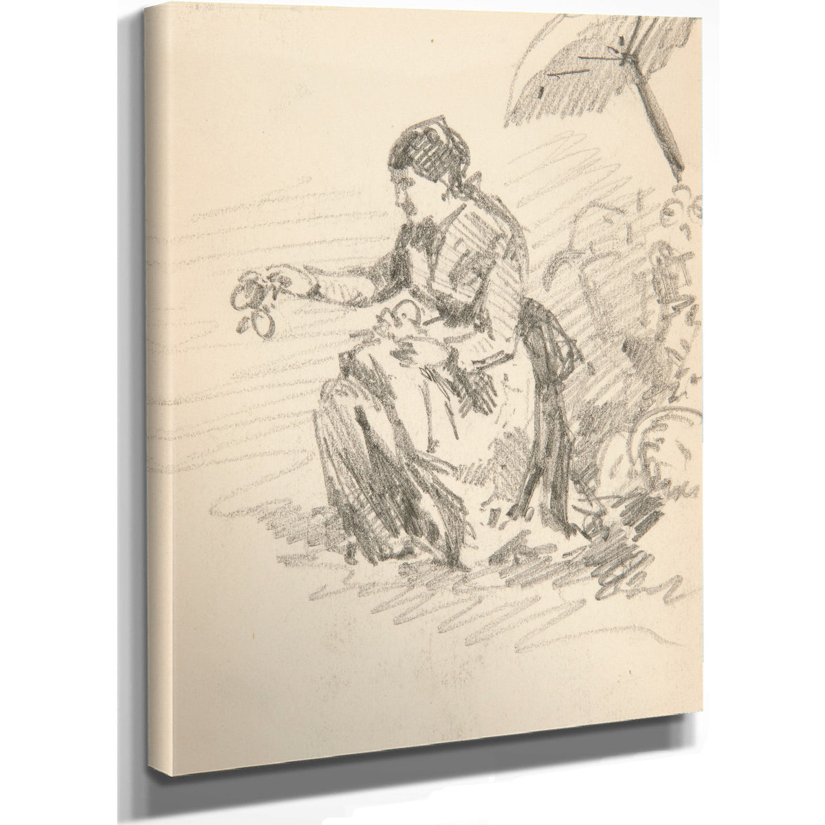 Seated Figure a Woman By John Singer Sargent