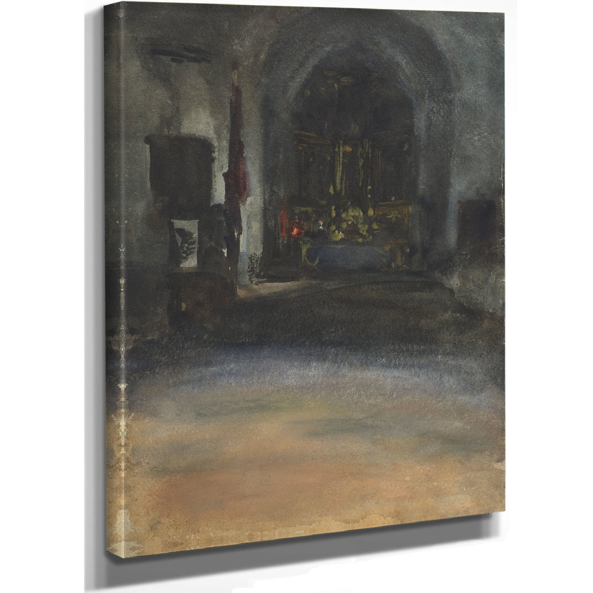 Spanish Church Interior C 1880 By John Singer Sargent