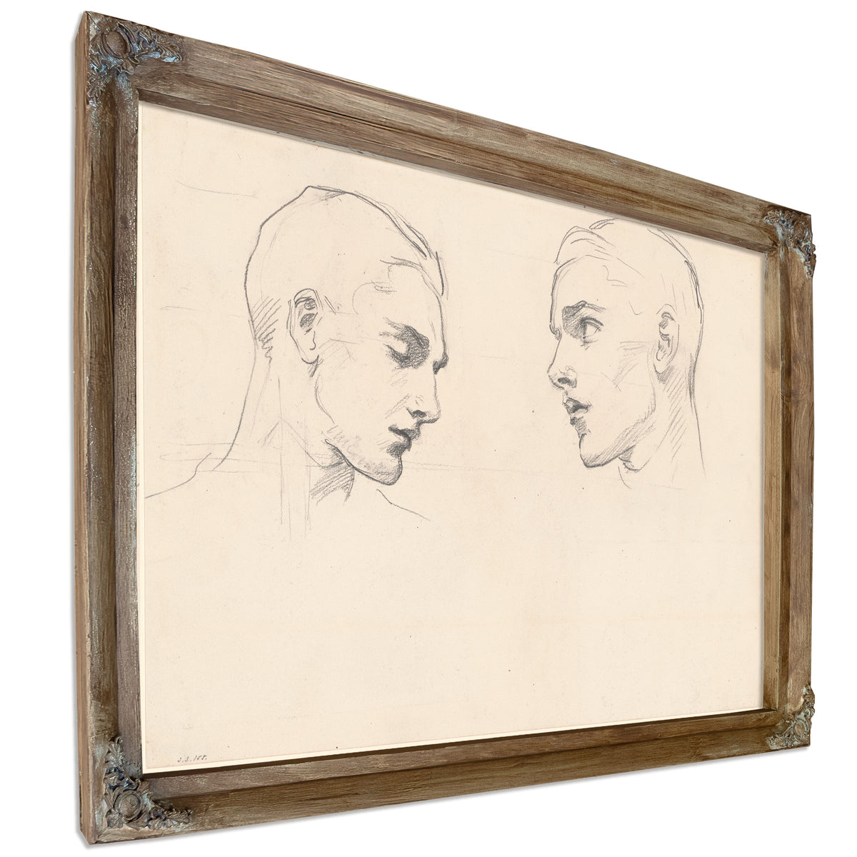 Studies a Mans Head C 1875 By John Singer Sargent