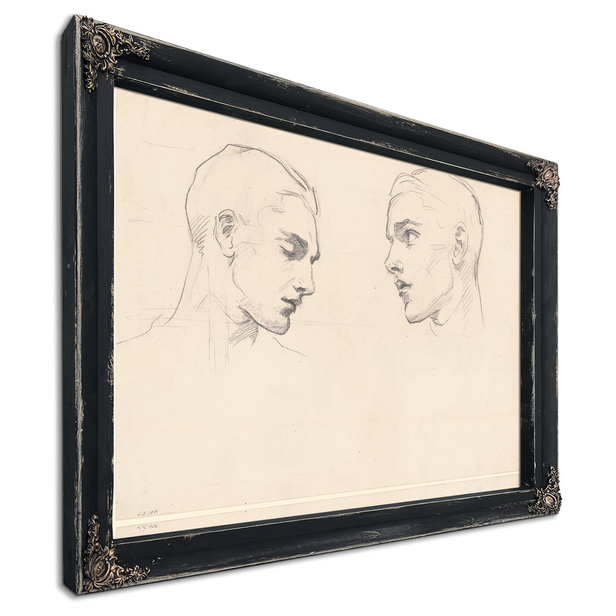 Studies a Mans Head C 1875 By John Singer Sargent