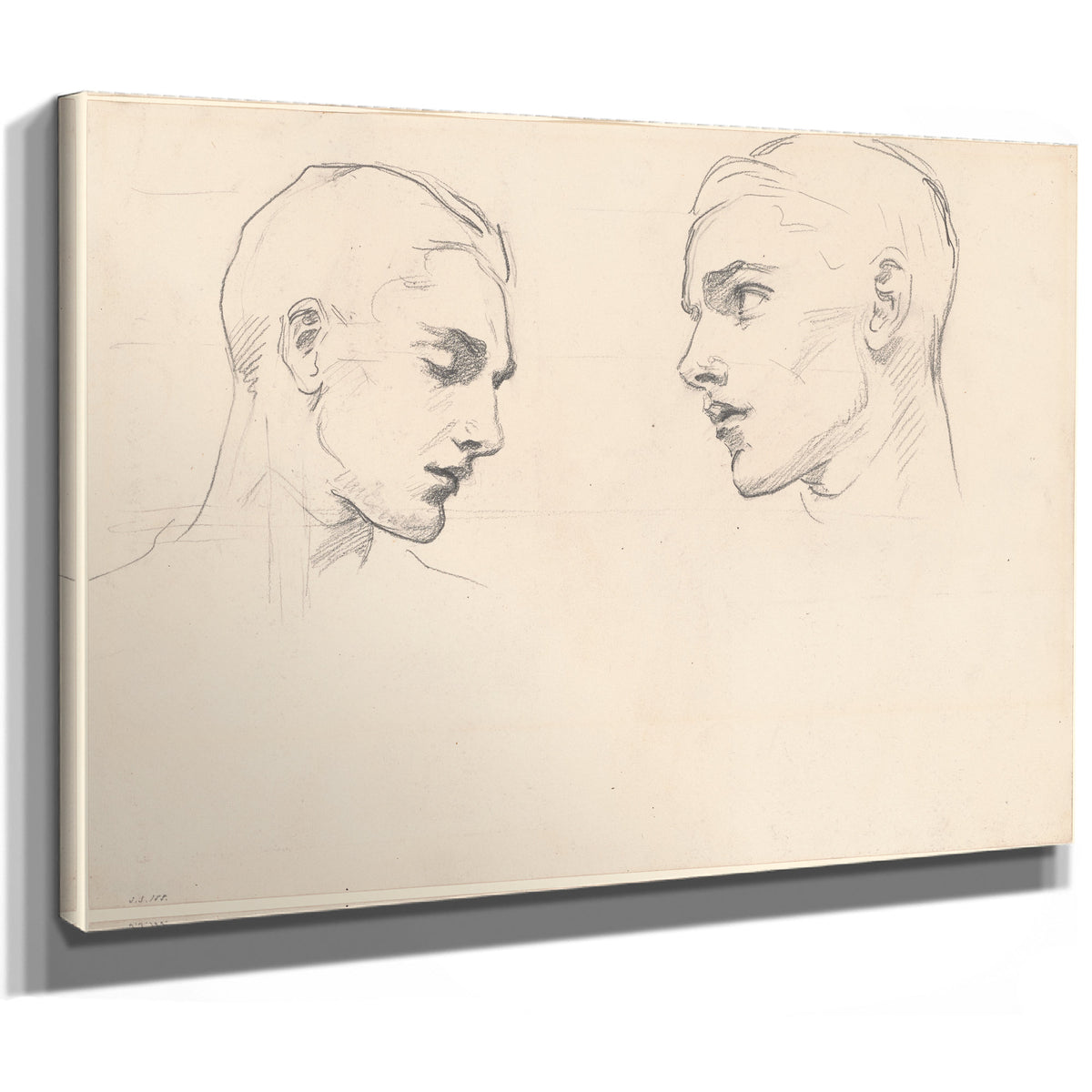 Studies a Mans Head C 1875 By John Singer Sargent