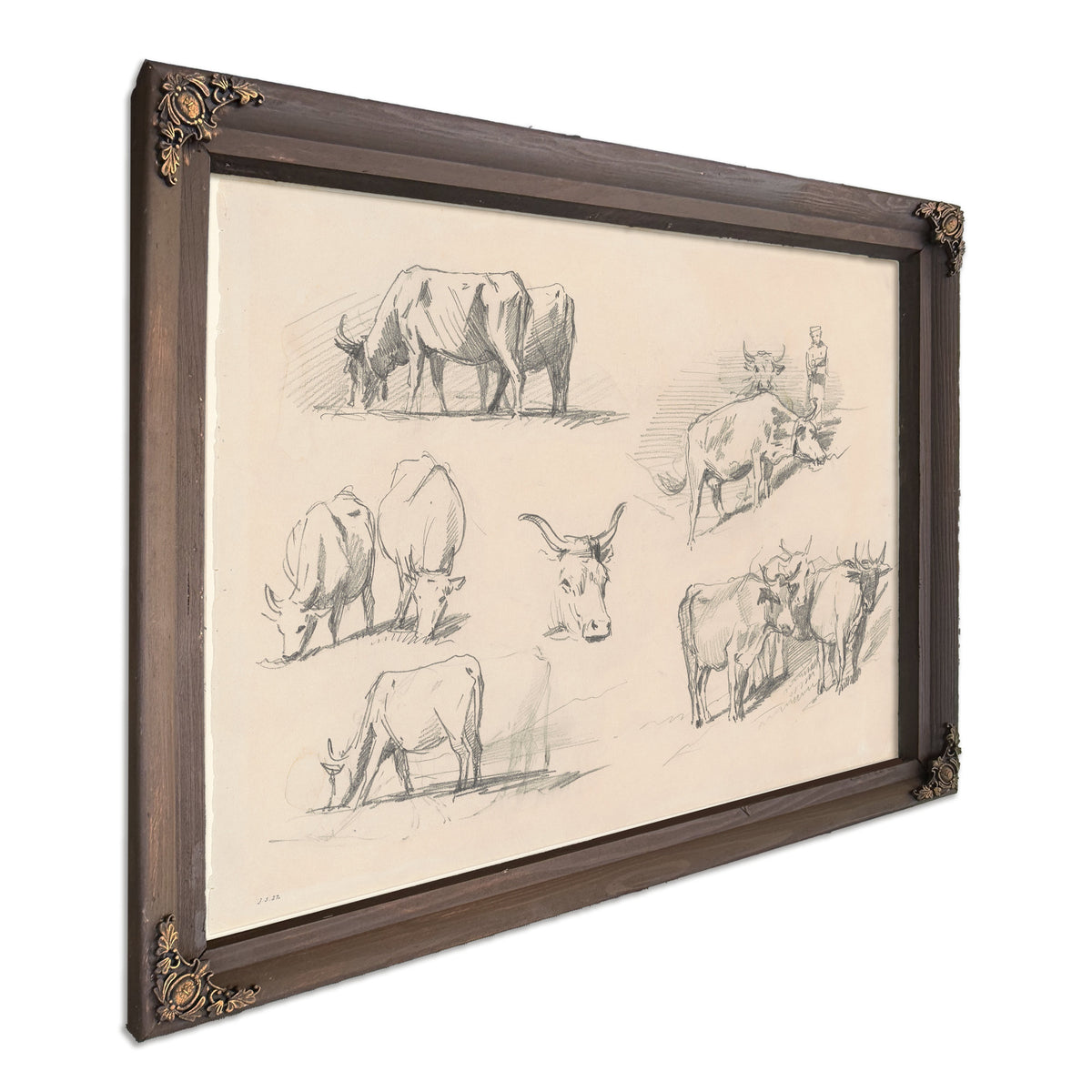 Studies Cattle C 1872 By John Singer Sargent