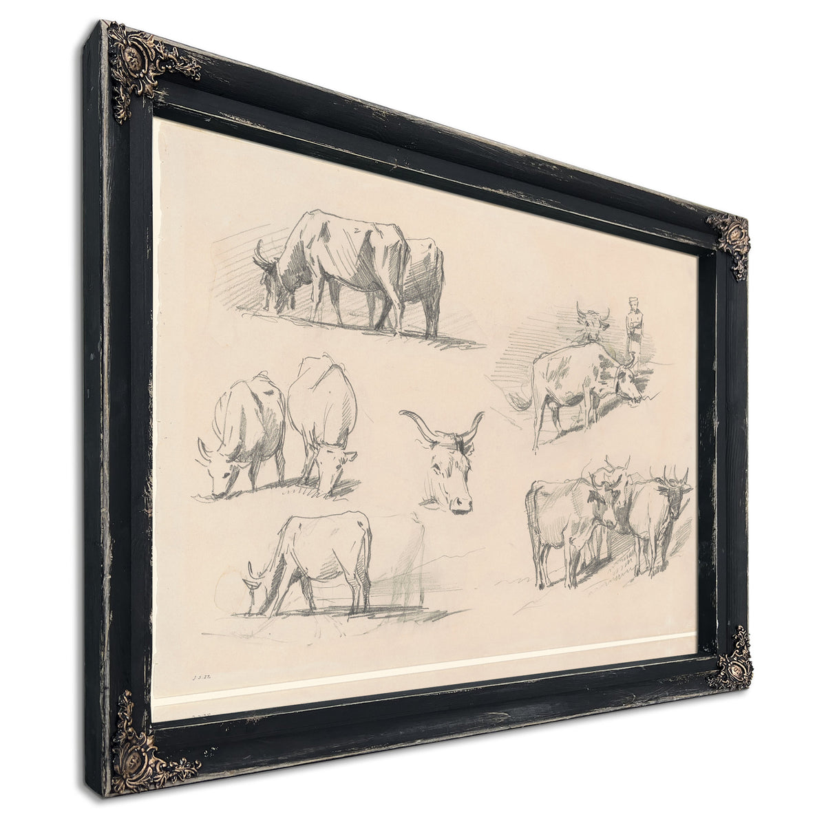 Studies Cattle C 1872 By John Singer Sargent