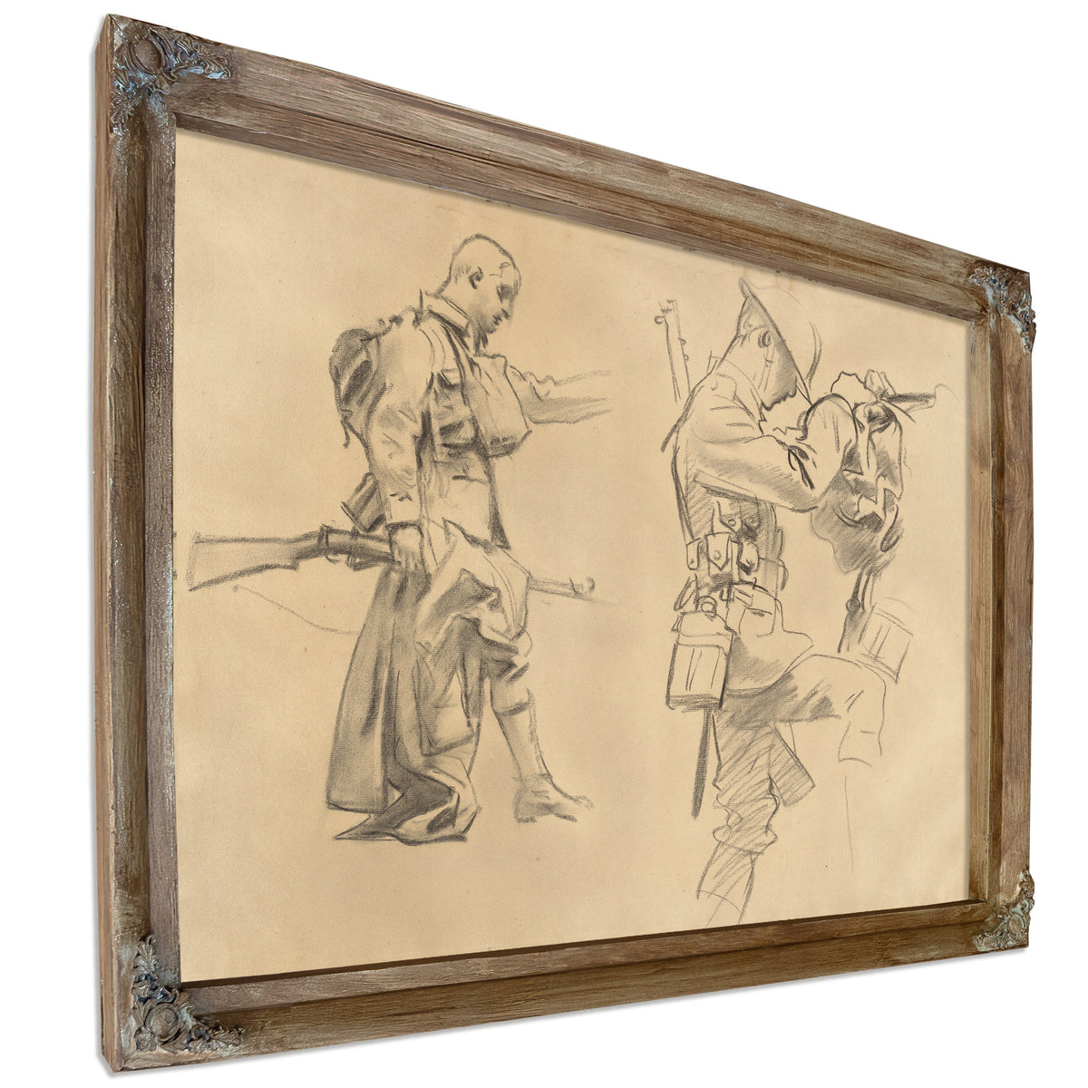 Studies Gassed Recto 1918 1919 By John Singer Sargent