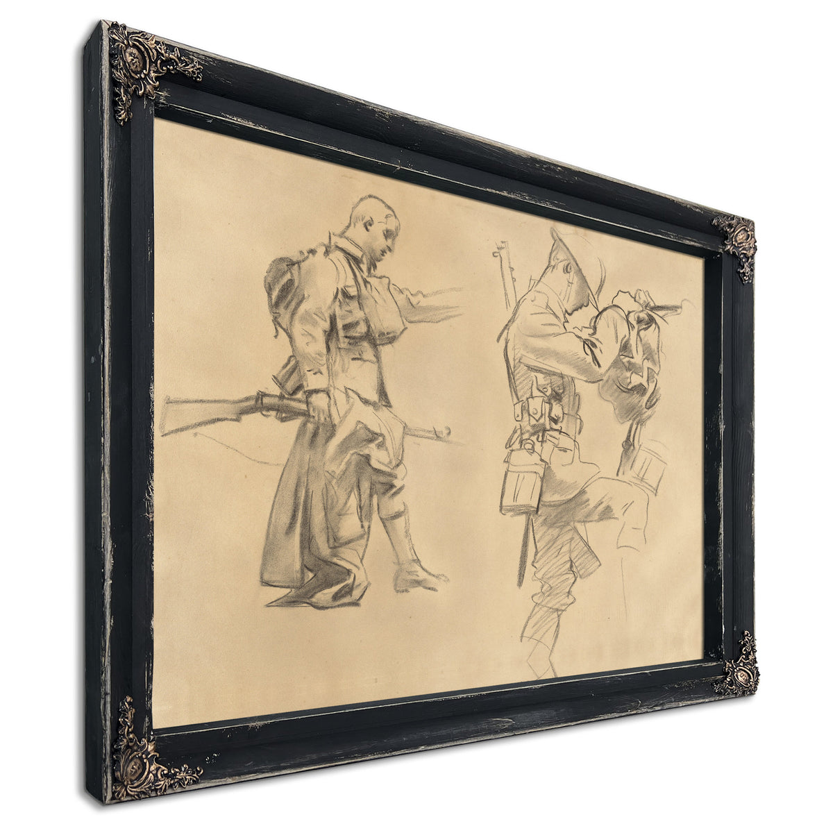 Studies Gassed Recto 1918 1919 By John Singer Sargent