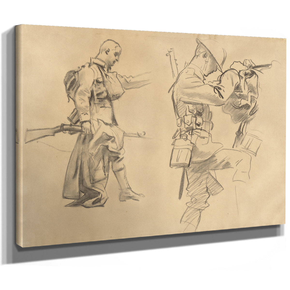Studies Gassed Recto 1918 1919 By John Singer Sargent