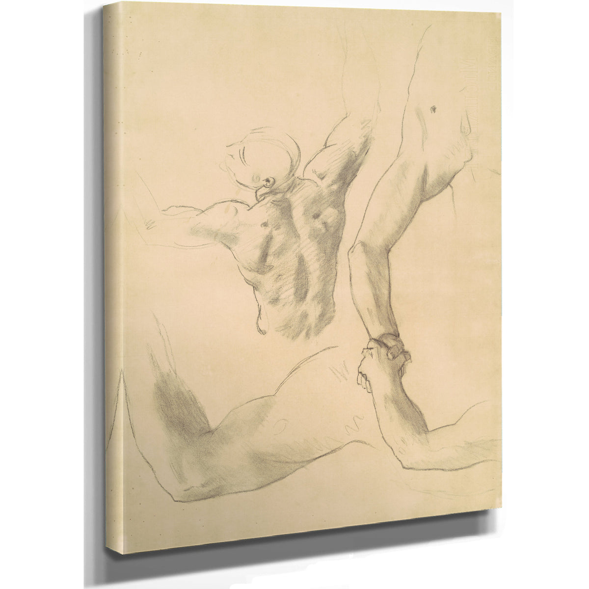 Studies Two Classical Male Figures 02 By John Singer Sargent