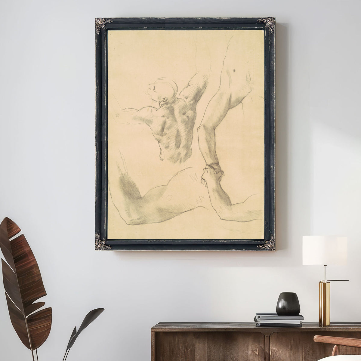 Studies Two Classical Male Figures 02 By John Singer Sargent