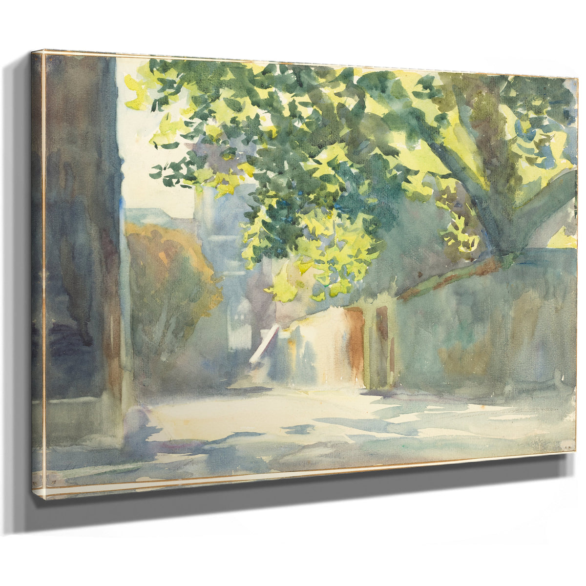 Sunlit Wall Under Tree C 1913 By John Singer Sargent