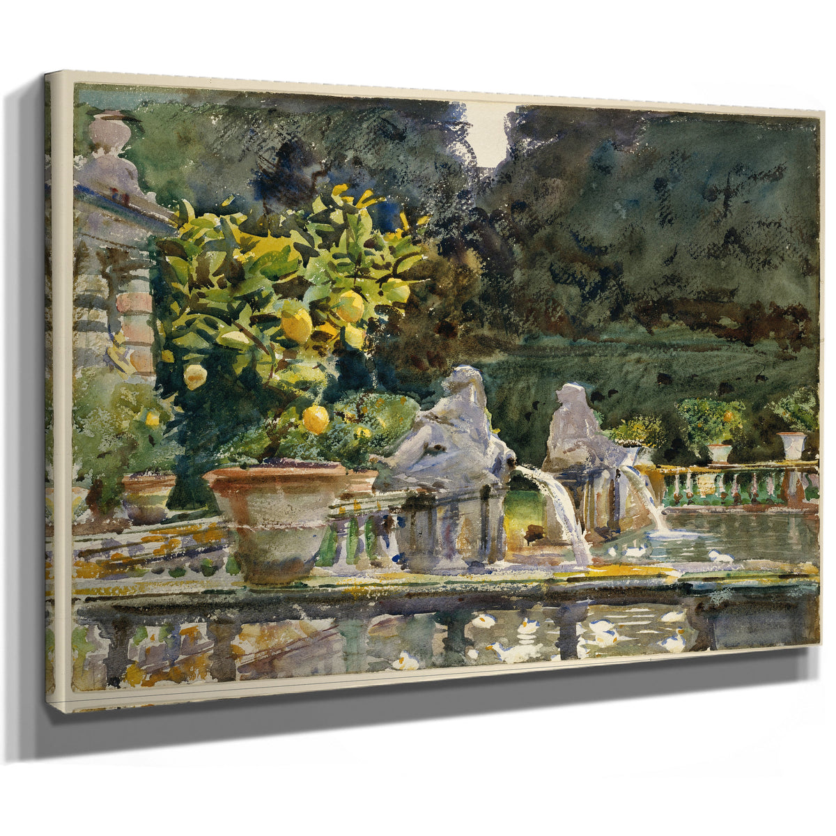 Villa Di Marlia Lucca Fountain 1910 By John Singer Sargent