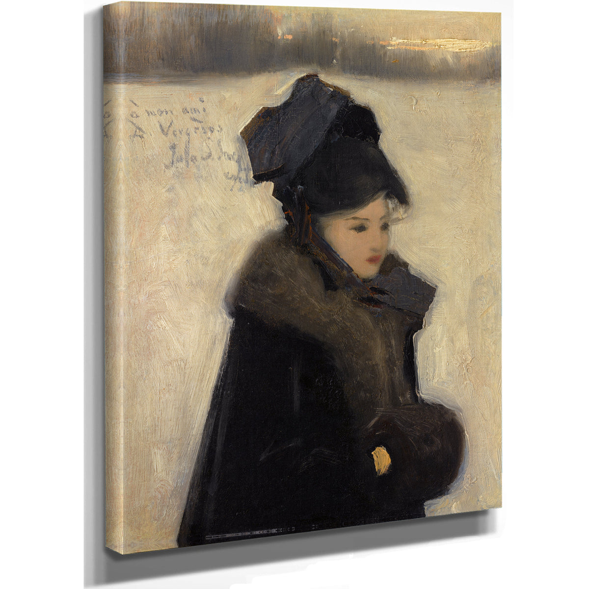 Woman Furs C 188085 By John Singer Sargent