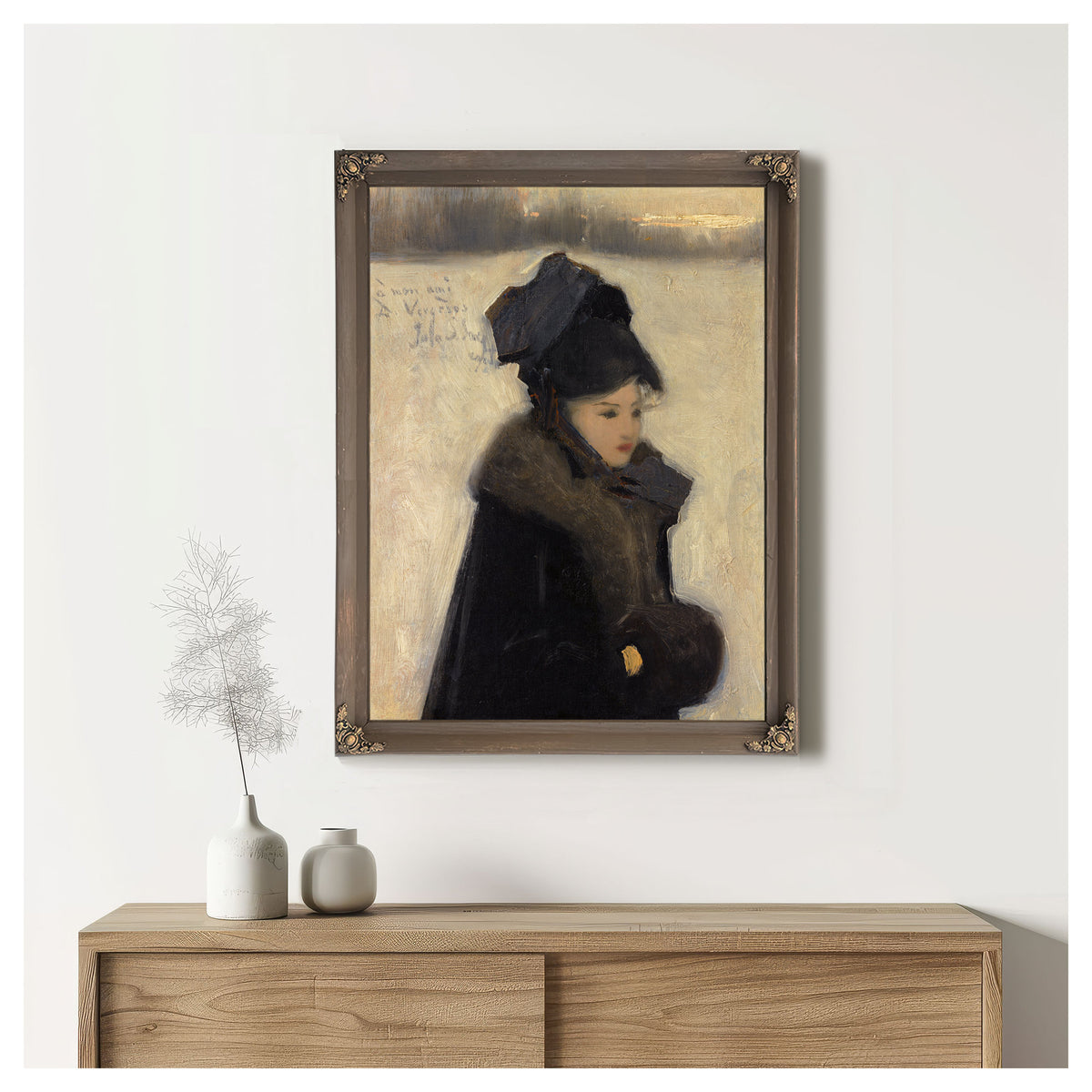 Woman Furs C 188085 By John Singer Sargent