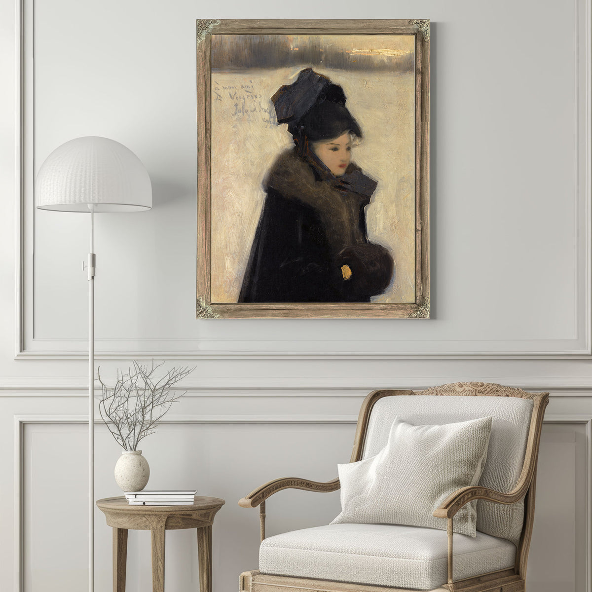 Woman Furs C 188085 By John Singer Sargent