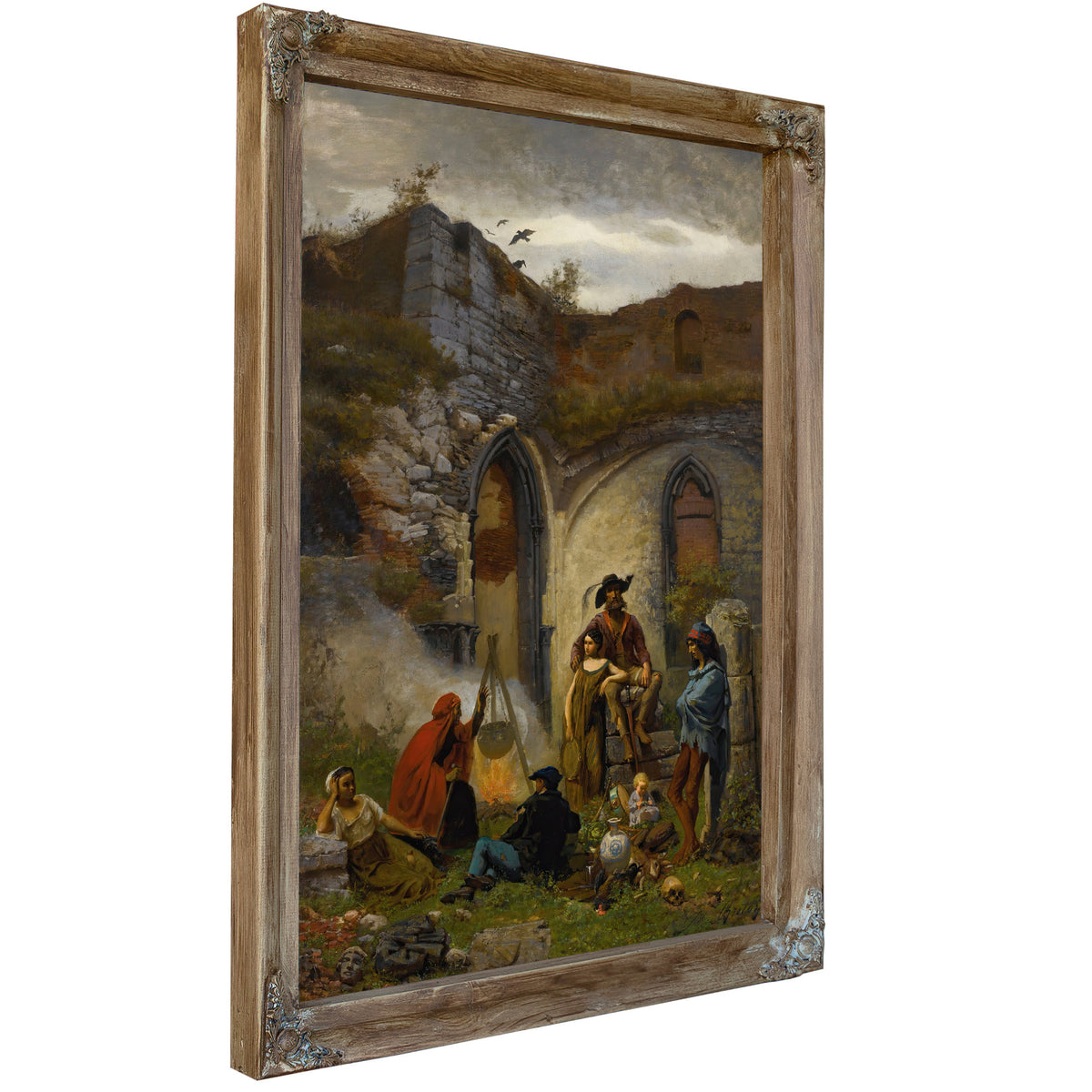Campement de Bohemiens Dans Les Ruines By Jules Breton