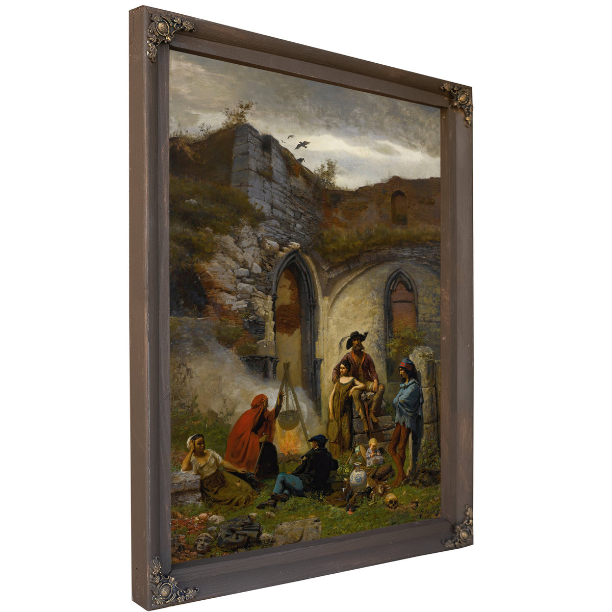 Campement de Bohemiens Dans Les Ruines By Jules Breton