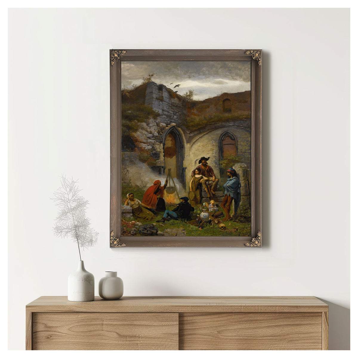Campement de Bohemiens Dans Les Ruines By Jules Breton