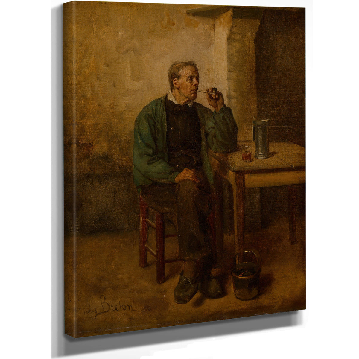 Contentment Homme Au Repos Au Cabaret By Jules Breton