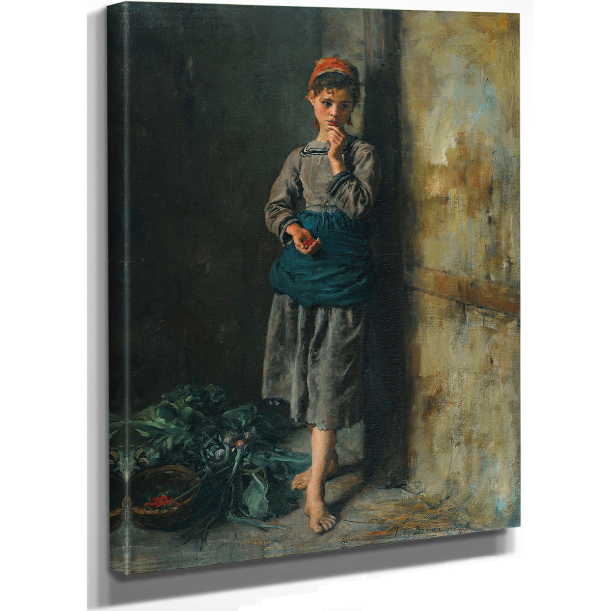 Fillette Mangeant Des Cerises 1876 By Jules Breton
