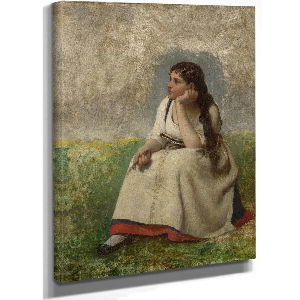 Jeune Fille Pensive By Jules Breton