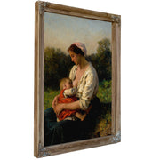 Jeune Mere Allaitant Son Enfant 1873 By Jules Breton
