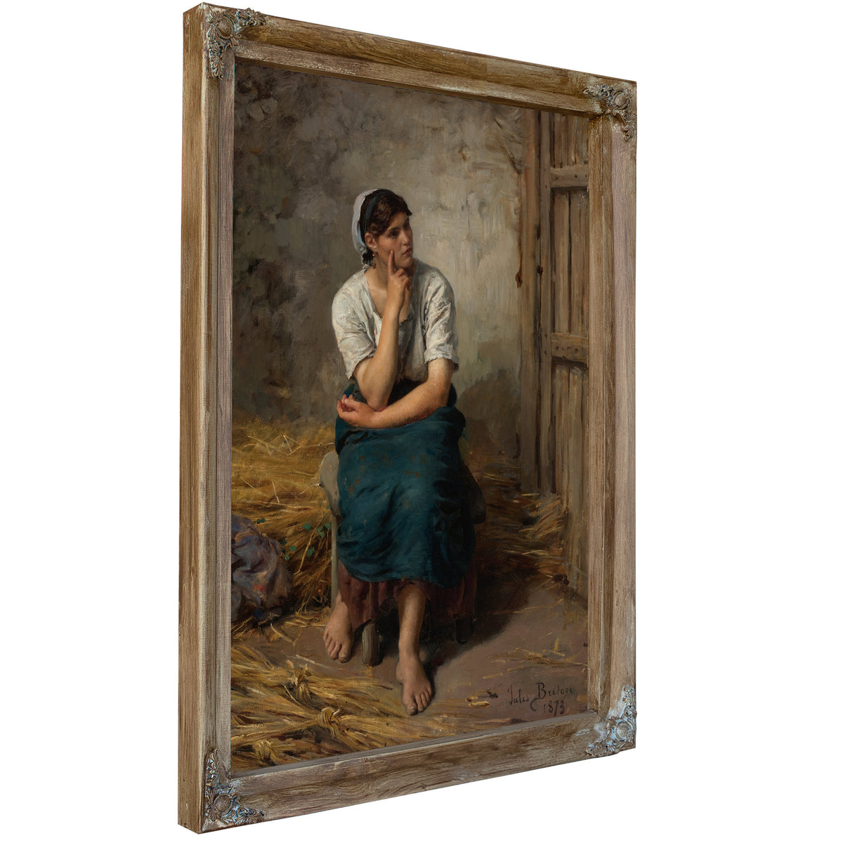 Paysanne Au Repos Peasant Girl Resting By Jules Breton