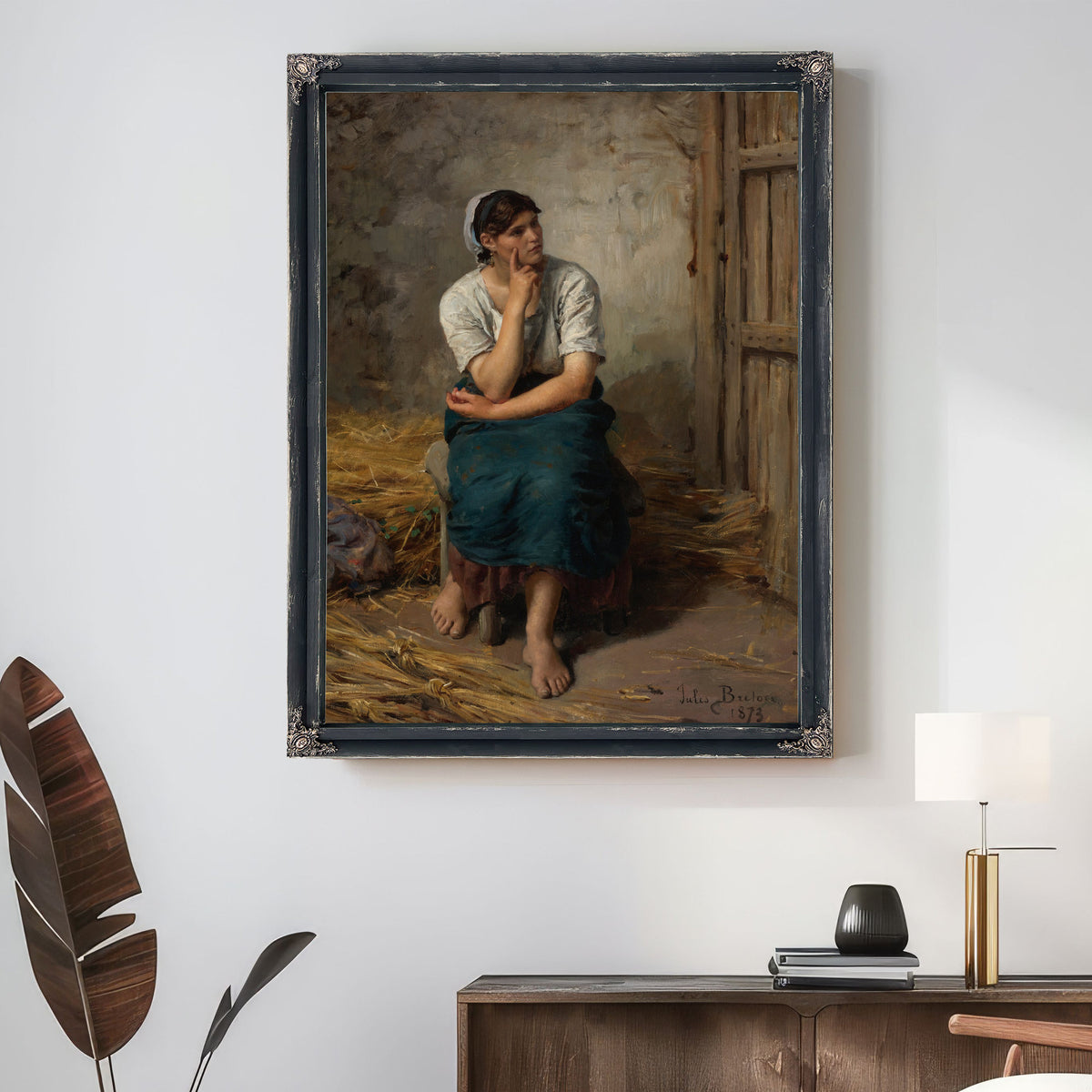 Paysanne Au Repos Peasant Girl Resting By Jules Breton