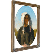 Portrait de Jeune Paysanne Bordelaise By Jules Breton