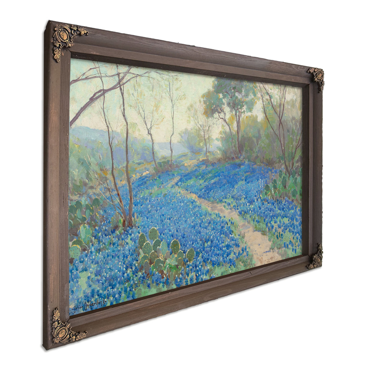 A Hillside Blue Bonnets Early Morning By Julian Onderdonk