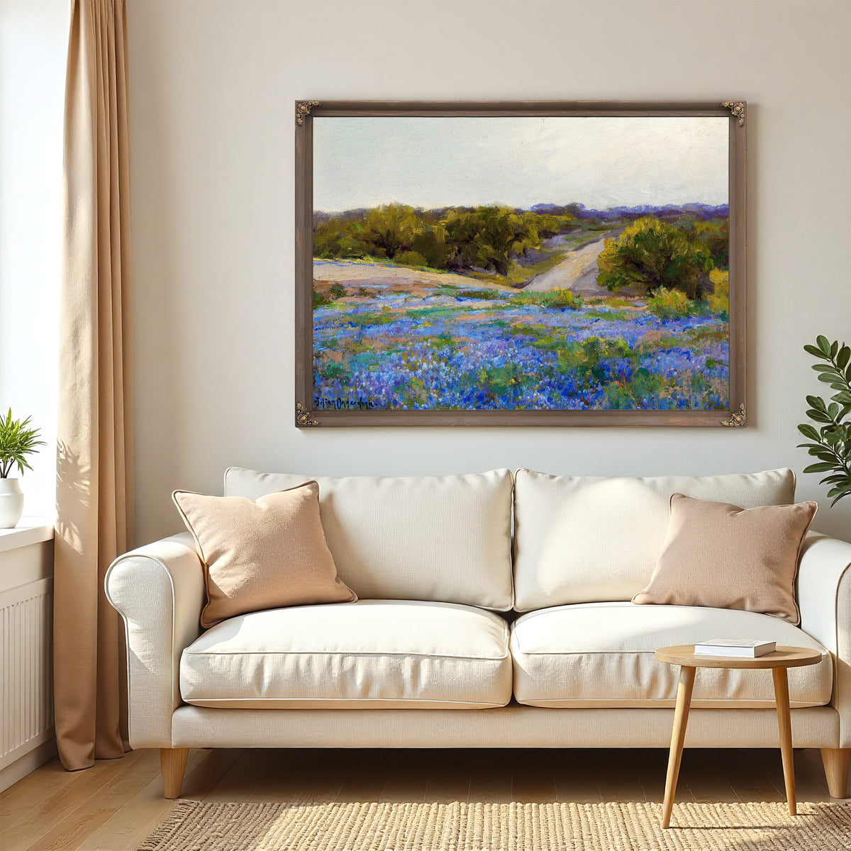 Bluebonnets Late Afternoon By Julian Onderdonk