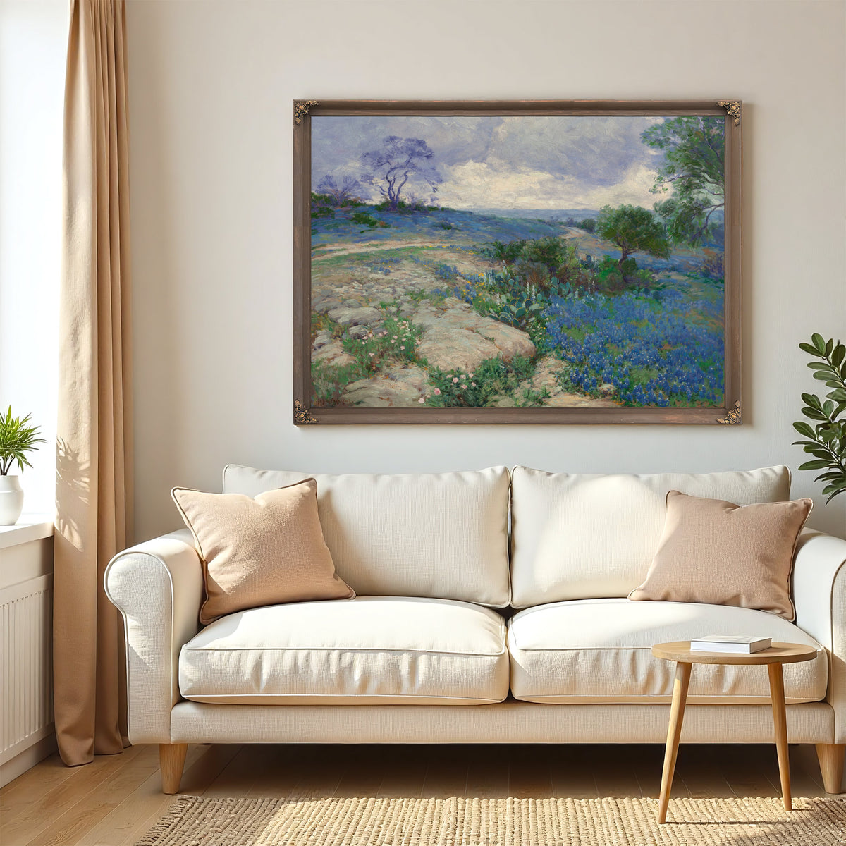 Texas Landscape Bluebonnets By Julian Onderdonk