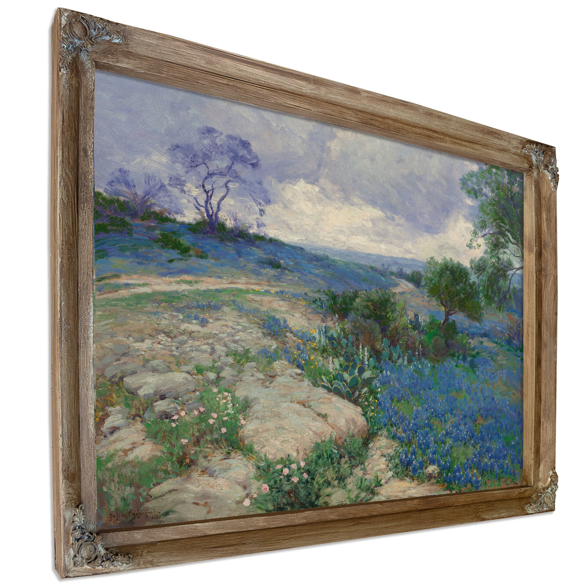 Texas Landscape Bluebonnets By Julian Onderdonk