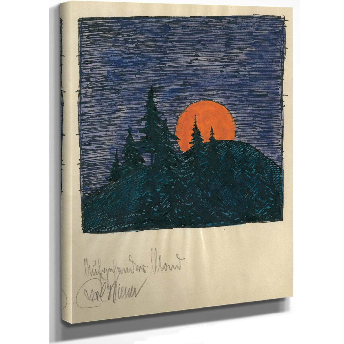 Aufgehender Mond Around 1921 By Karl Wiener
