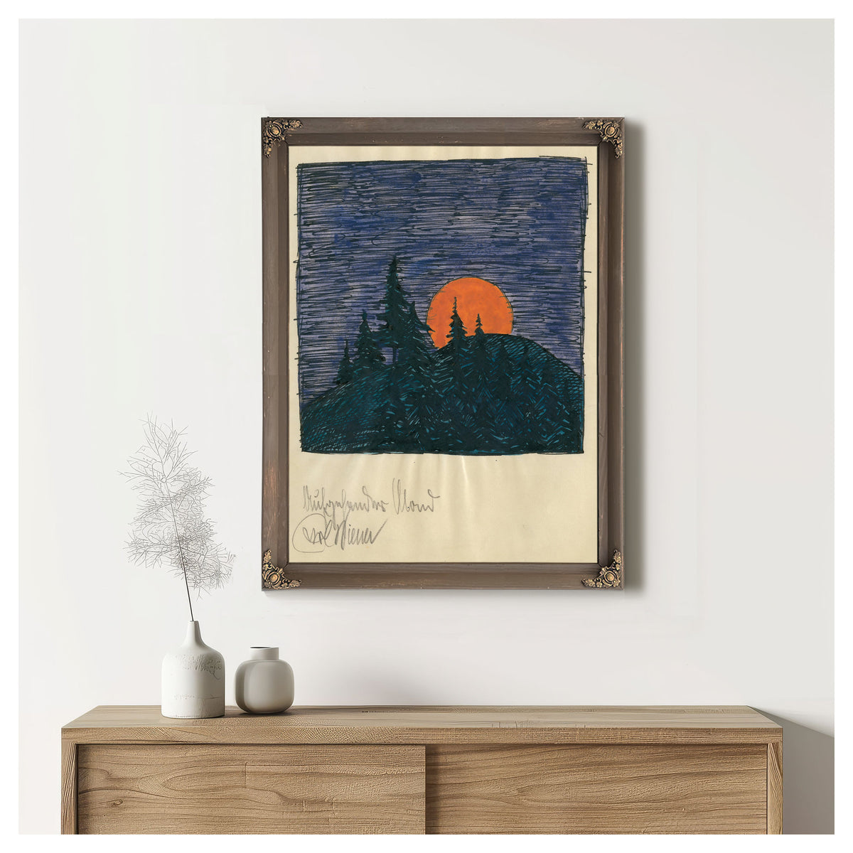 Aufgehender Mond Around 1921 By Karl Wiener