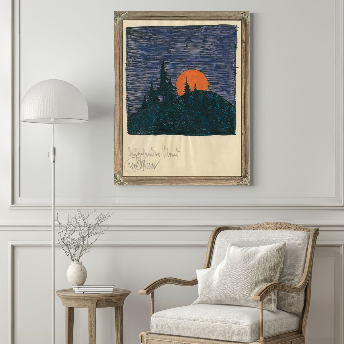 Aufgehender Mond Around 1921 By Karl Wiener