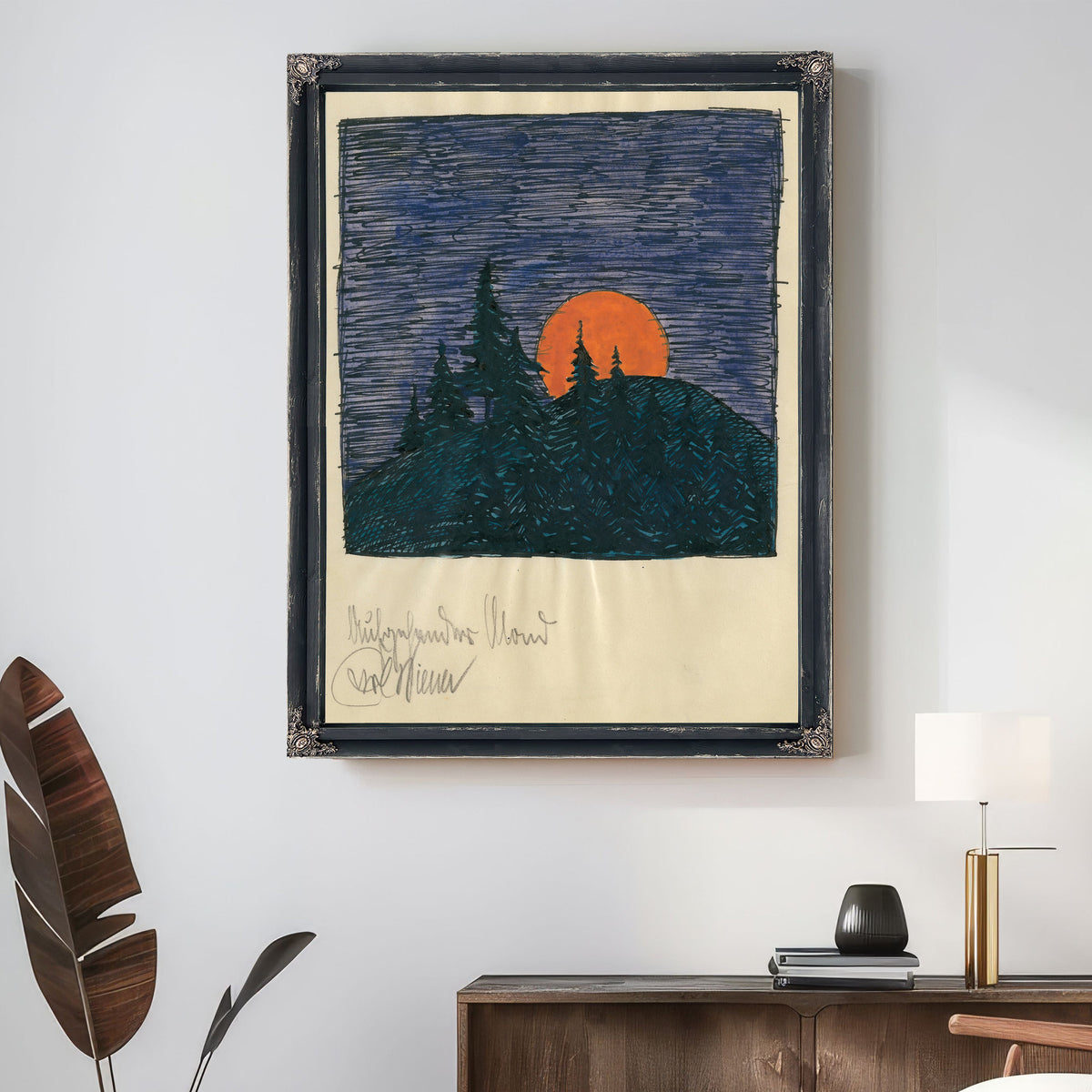 Aufgehender Mond Around 1921 By Karl Wiener