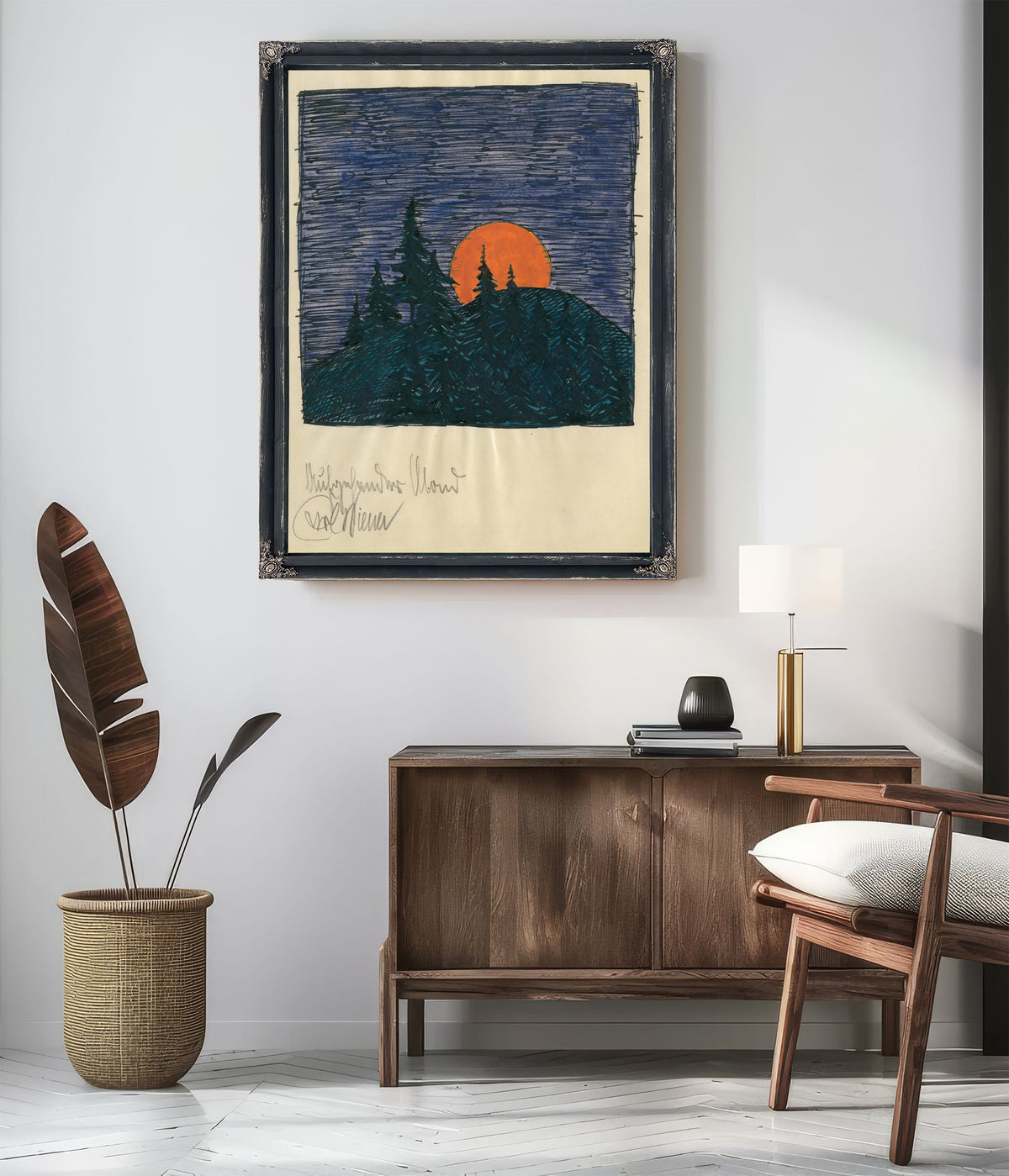 Aufgehender Mond Around 1921 By Karl Wiener