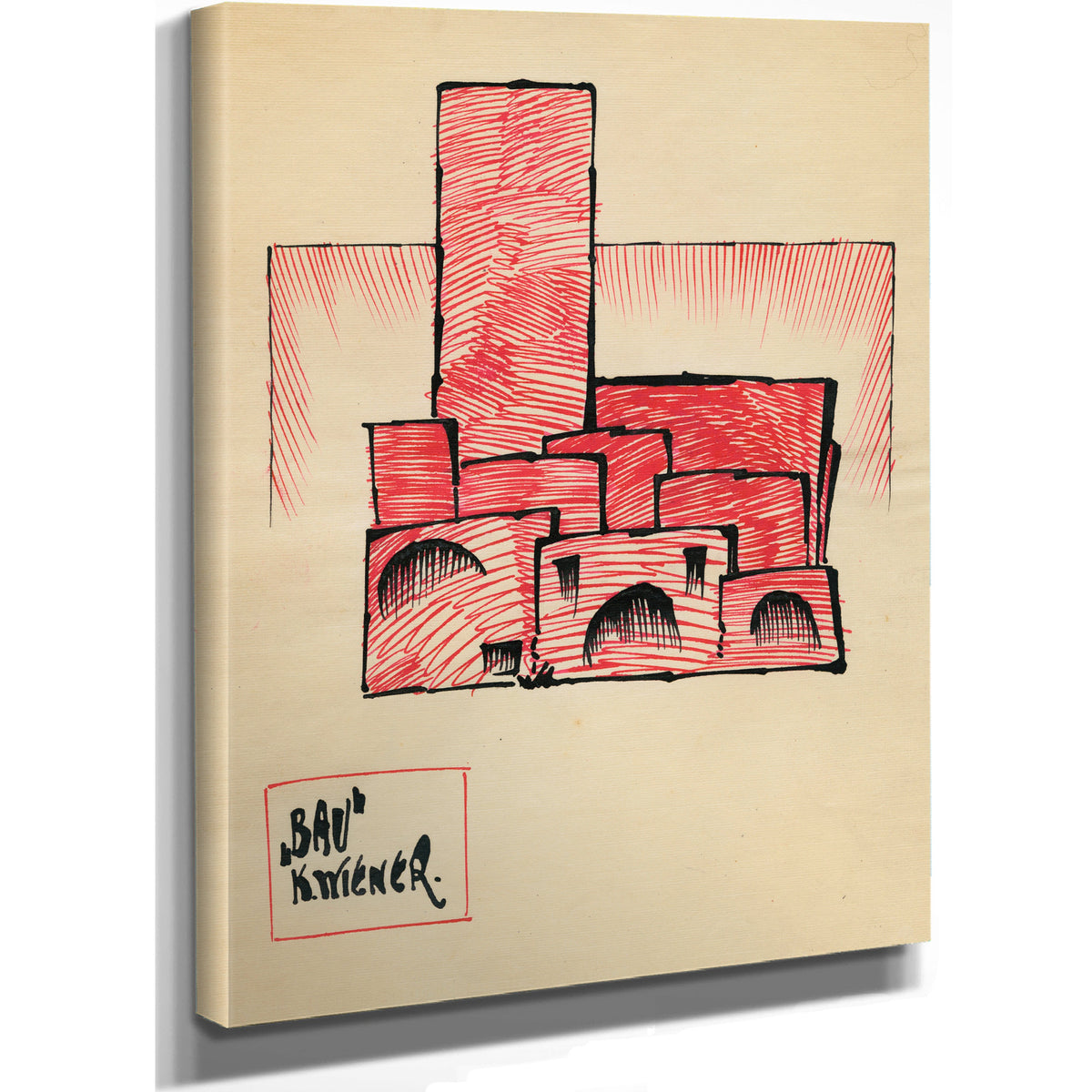 Bau Around 1921 By Karl Wiener