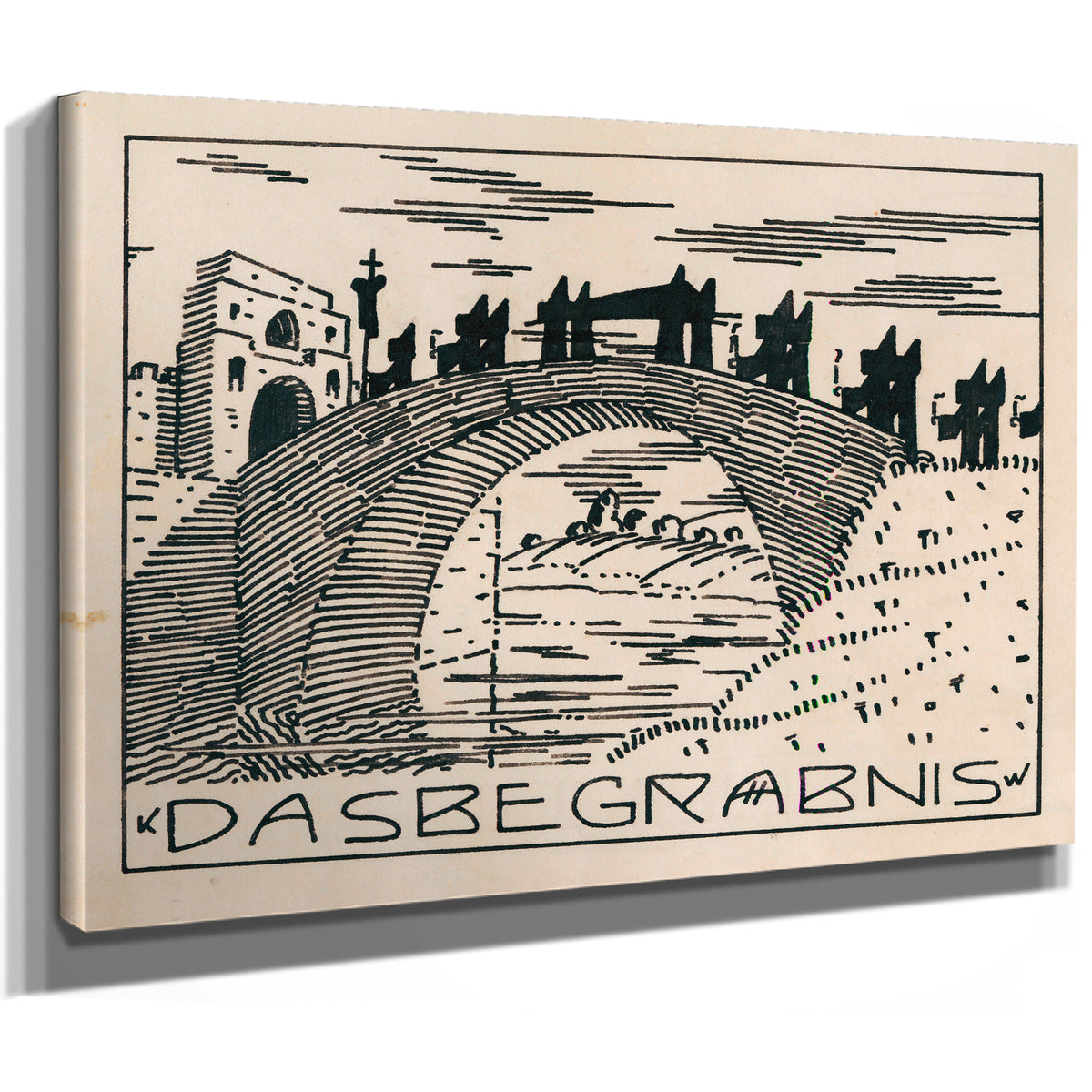 Das Begrabnis Around 1920 By Karl Wiener