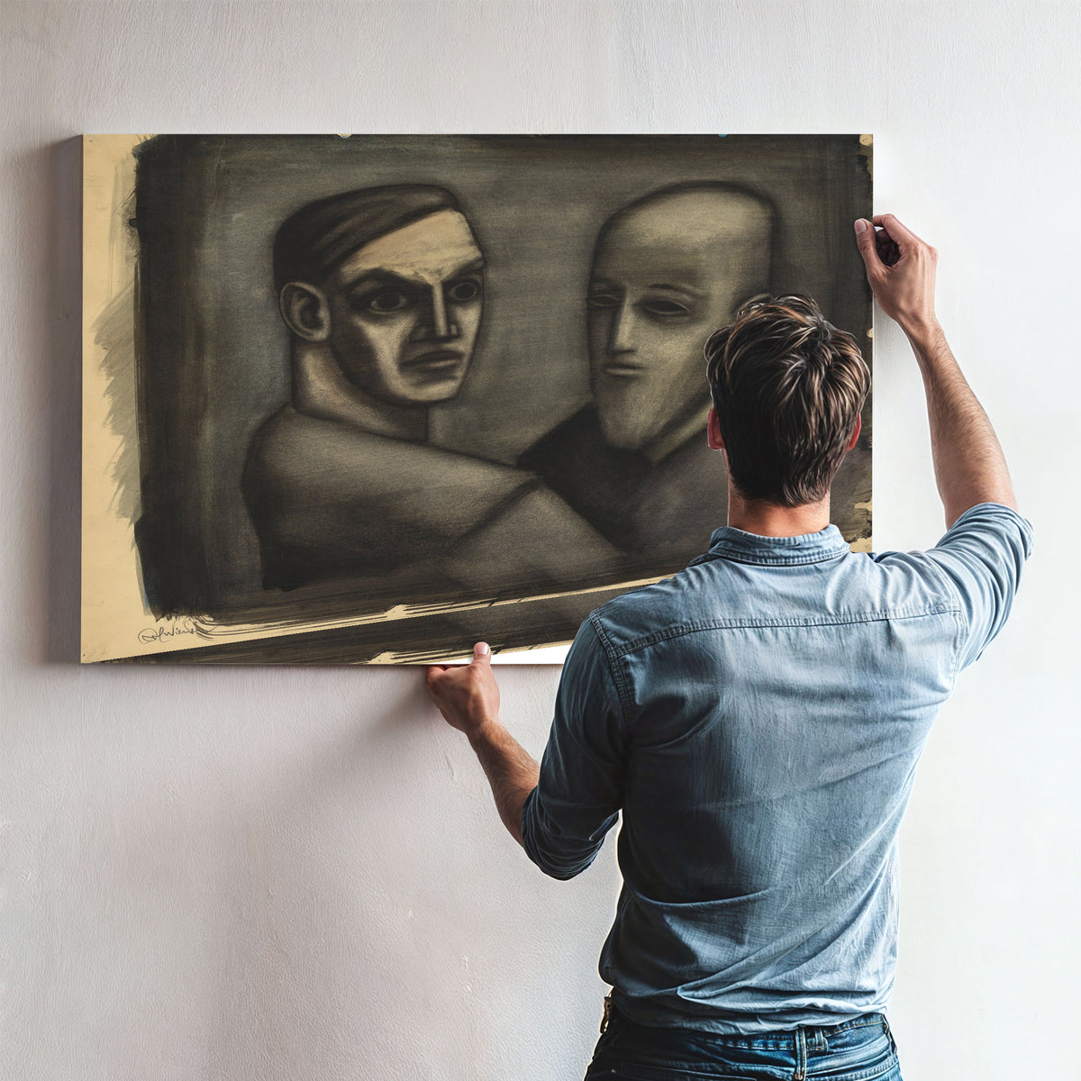 Der Junge Und der Alte Around 1930 By Karl Wiener