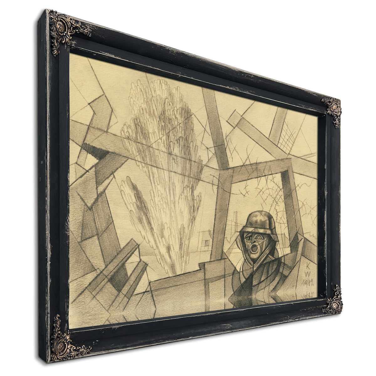 Deutscher Soldat Im Trommelfeuer 1942 By Karl Wiener