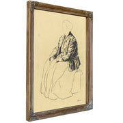 Einzelfigur Skizze Sitzende Frau By Karl Wiener