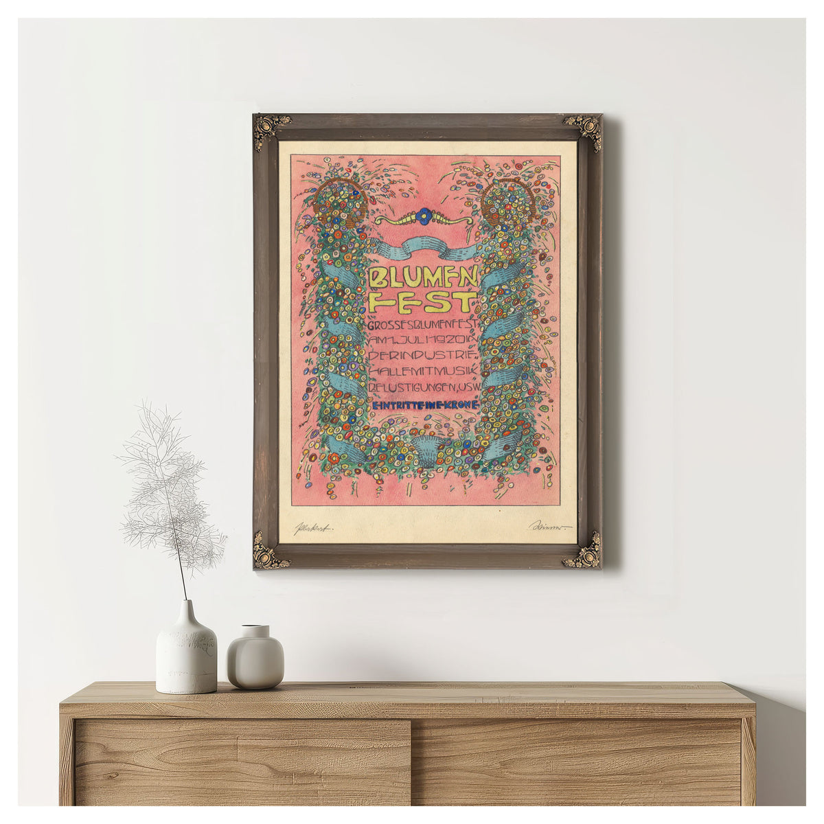 Entwurfe Plakat Blumen Fest Grosses By Karl Wiener