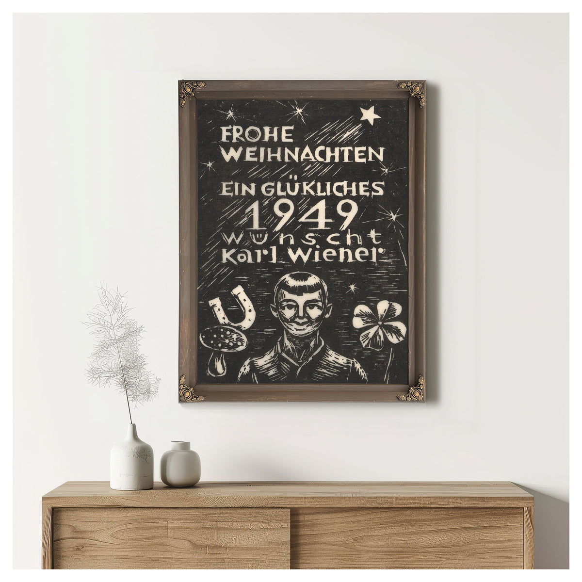 Frohe Weihnachten Ein Gluckliches 1949 By Karl Wiener