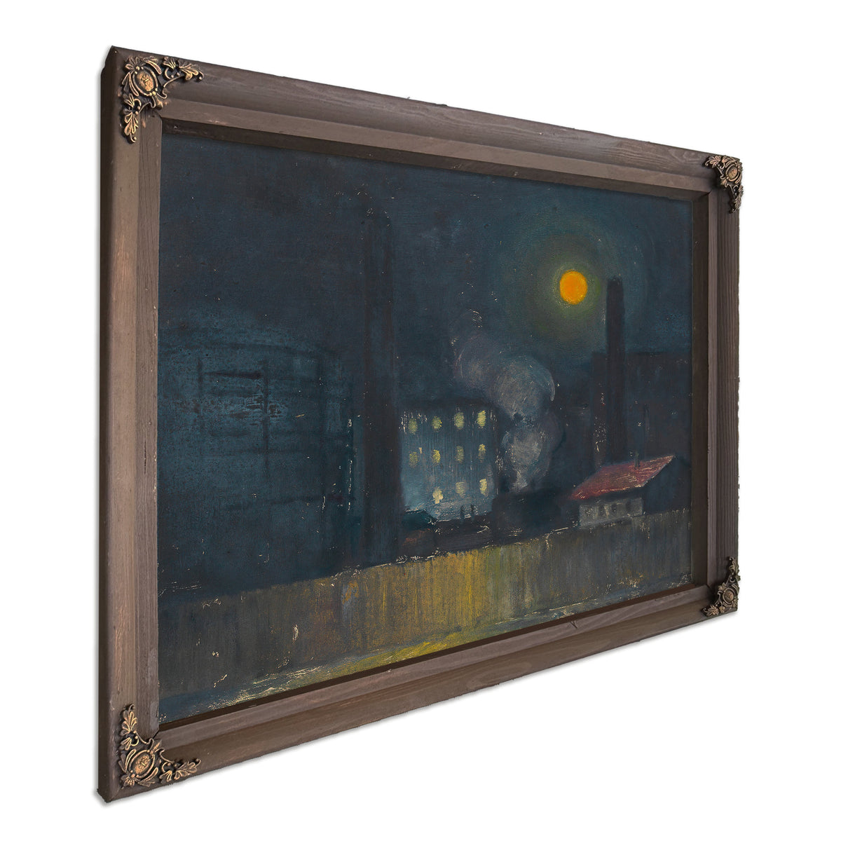 Gaswerk Im Mondlicht Around 1935 By Karl Wiener