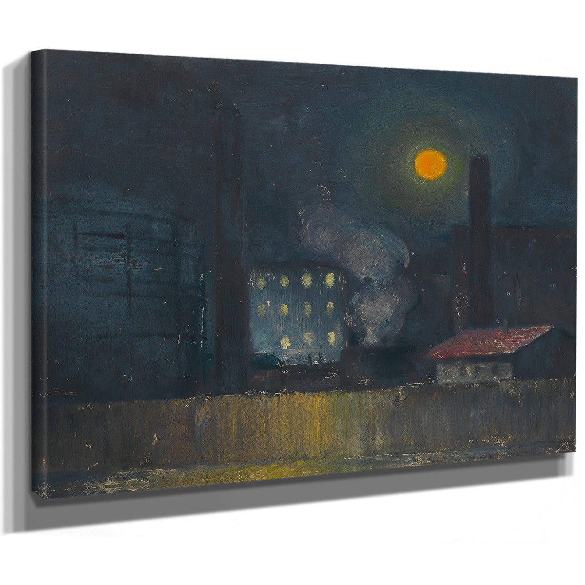 Gaswerk Im Mondlicht Around 1935 By Karl Wiener