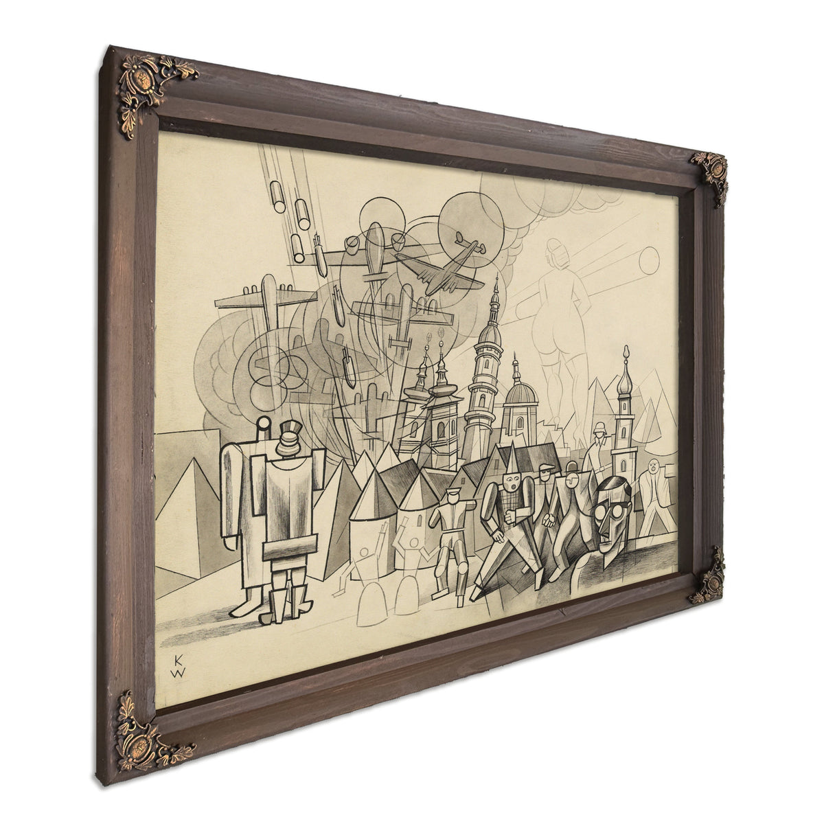 Kriegsgroteske Mit Selbstbildnis 1944 By Karl Wiener
