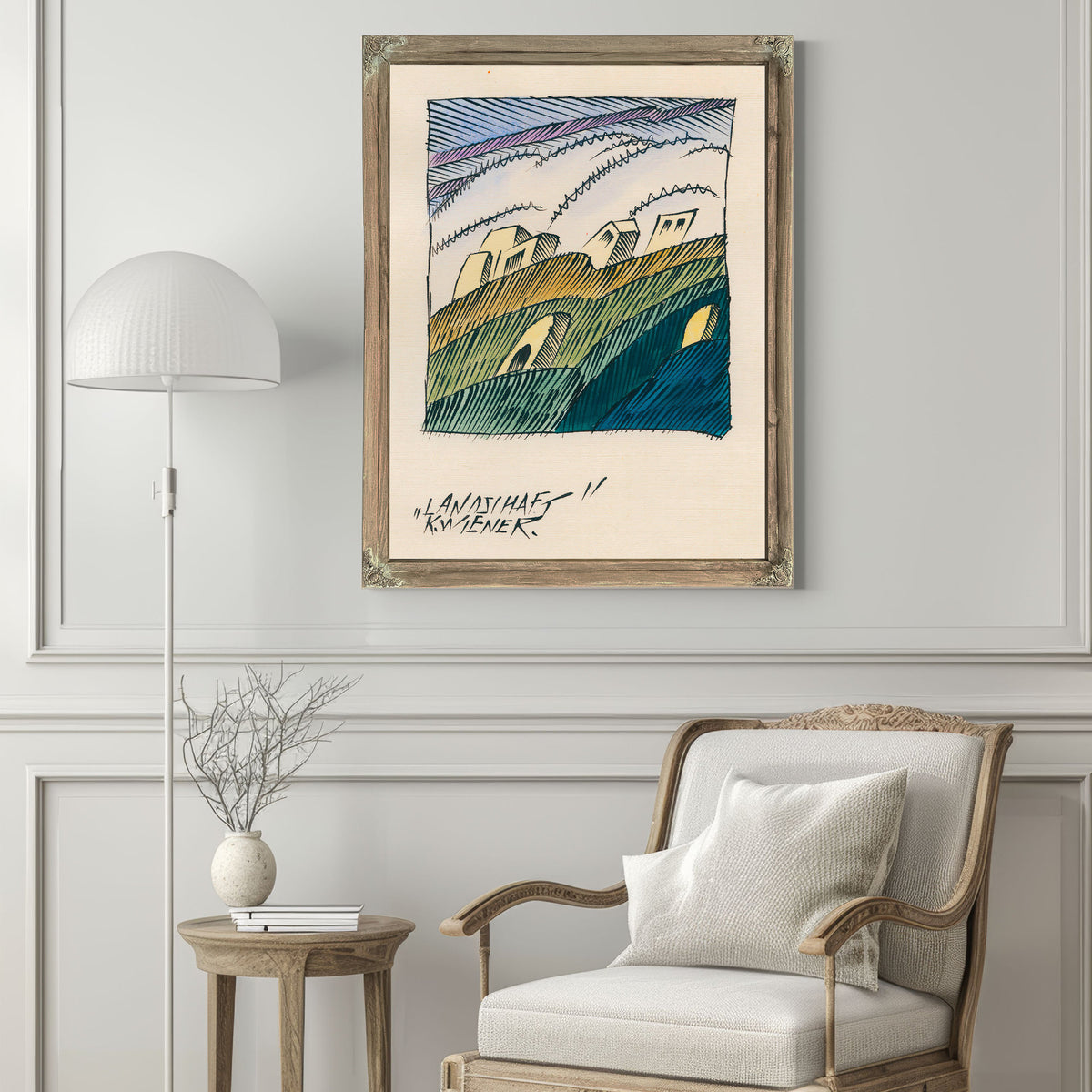 Landschaft Around 1921 By Karl Wiener