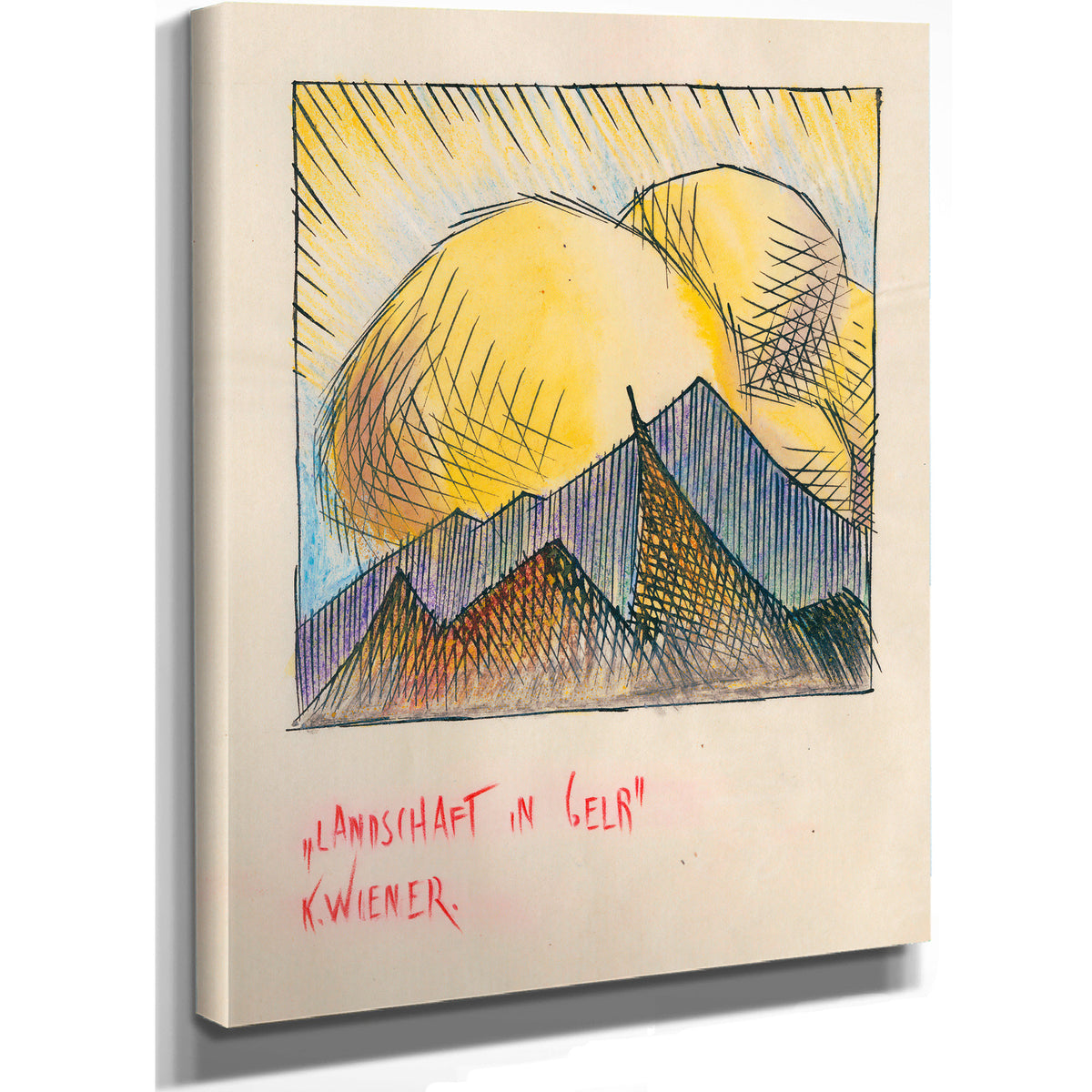 Landschaft Gelb Around 1921 By Karl Wiener